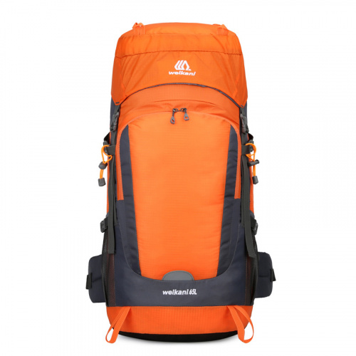 Brand New Weikani Ultralight Hiking Backpack 65L Waterproof Frameless Day Bag Orange